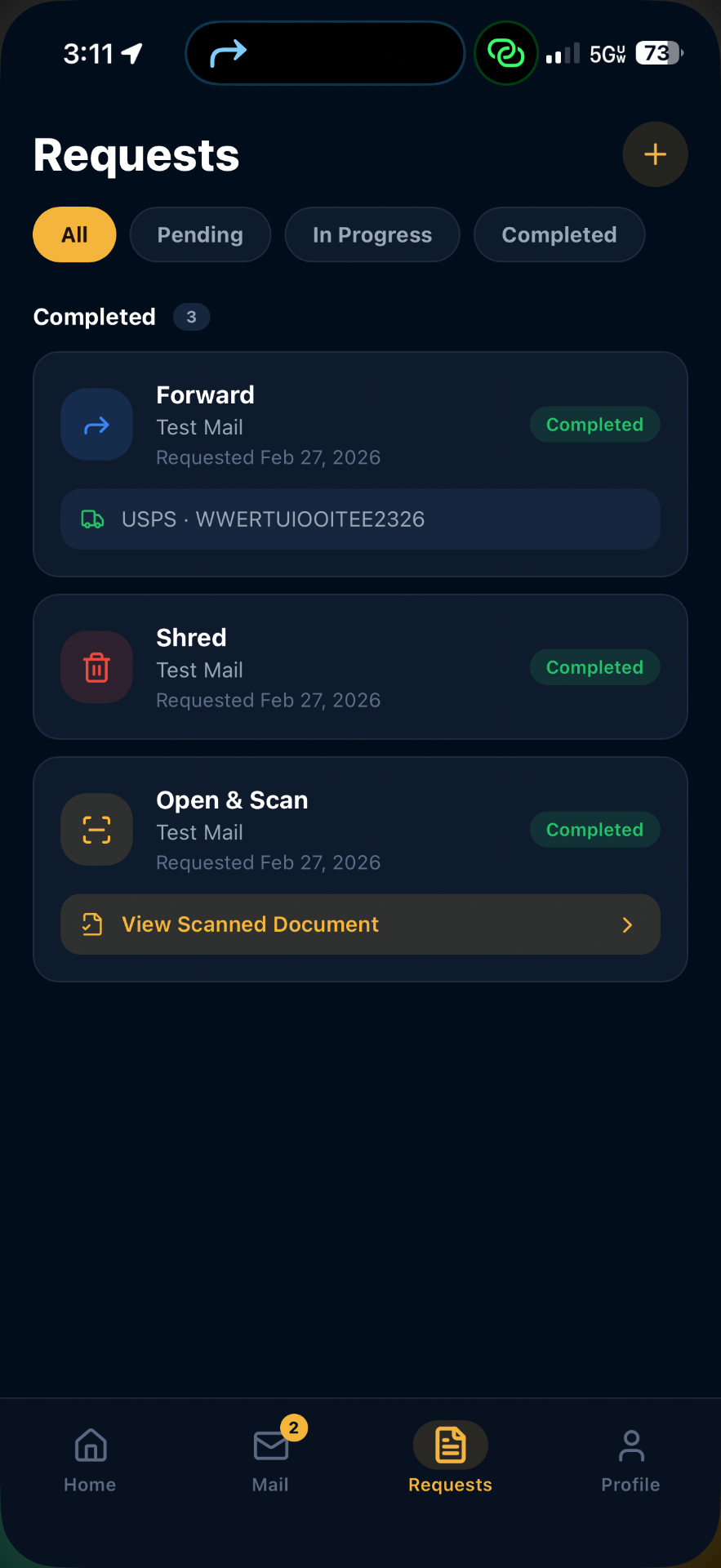 Track Requests
